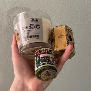 Set of 3 Candles | Vanilla, Pine & Pumpkin Spice Scents Bridgewater, Tyler, IKEA